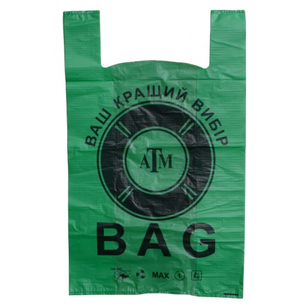 Пакет полиэтиленовый (ПЭТ), майка, ATM bag max, №1, 420х560, 50шт/уп
